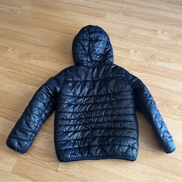 Nike Navy Hooded Quilted Puffer Jacket Youth 7 Large- Flaw - Picture 9 of 9